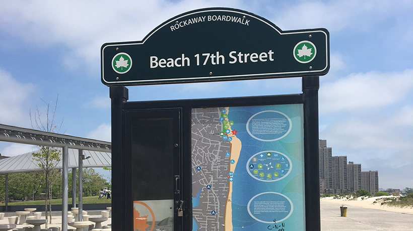 Beach 17th Street Rockaway Boardwalk map
                                           
