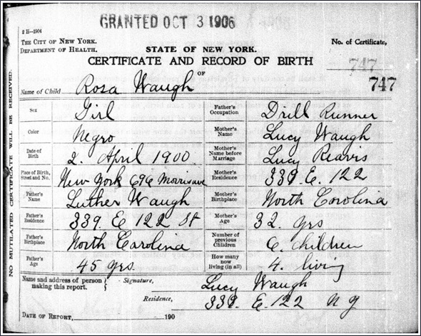 Image of Birth Certificate