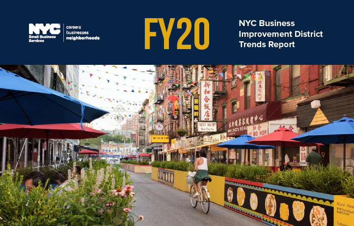 Cover of Fiscal Year 2020 Business Improvement District Trends Report
                                           