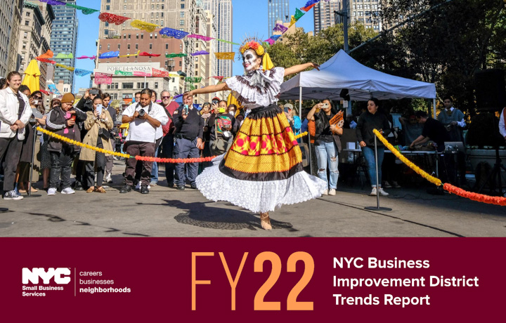 Cover of Fiscal Year 2022 Business Improvement District Trends Report
                                           