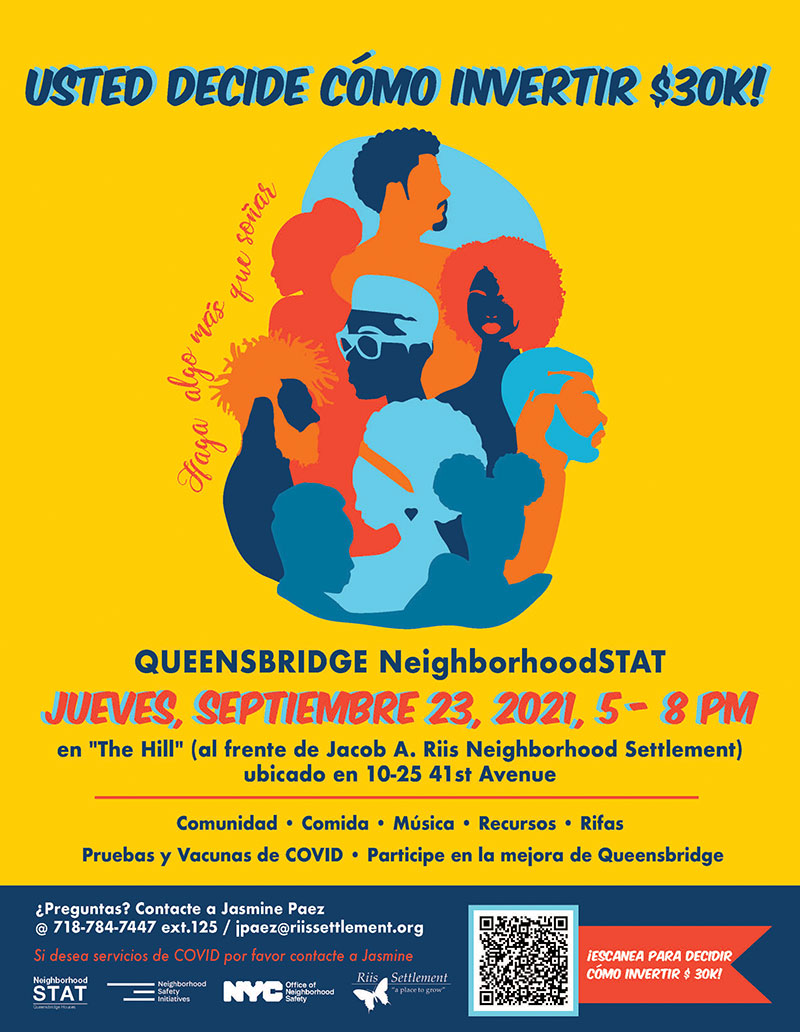 Usted Decide Como Invertir $30k! Queensbridge NeighborhoodSTAT - Jueves, Septiembre 23, 2021, 5-8PM