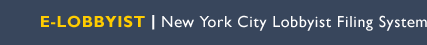 New York City Lobbyist Filing System