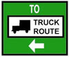 'To' Truck Route sign