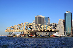 Willis Avenue Bridge being towed up the East River - image 7