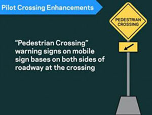 Pilot pedestrian crossing enhancements