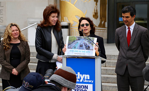DOT Commissioner Polly Trottenberg and staff