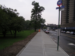 Sidewalk on Mosholu Parkway and Paul Avenue in the Bronx - After picture